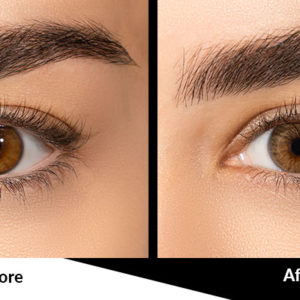 Dark Brown Contact Lenses before and after