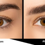 Light Brown Contact Lenses before and after